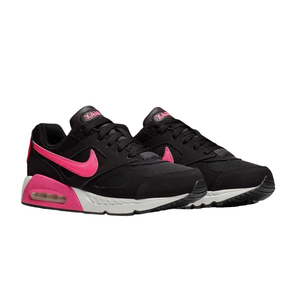 Nike (5.5 Uk, Black/Pink) Girls Air Max Ivo Leather Trainers