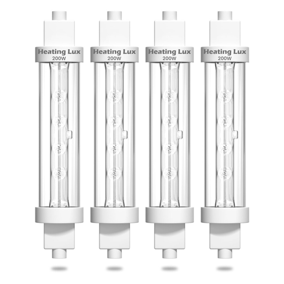 Heatinglux 200W Food Gantry Heat Lamp, Jacketed Food Lamp, 118Mm R7s Food Heat Lamp Bulb, Halogen Catering Lights, Heat Lamp Bulb For Buffets, Cantee 3267938218946