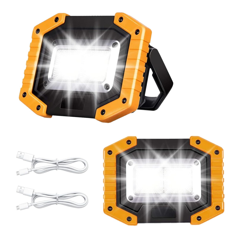Led Rechargeable Work 30W 2000Lm Portable Cob Flood Battery Super Bright Usb Lamp Shed S Battery Powered Emergency Security L Light 4918704264658