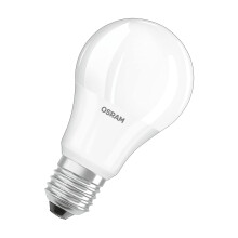 OSRAM LED Base Classic A/LED lamp, Classic Bulb Shape, with Screw Base: E27, 9.50 W, 220…240 V, 60 W Replacement, Frosted, 2700 K, 3pack