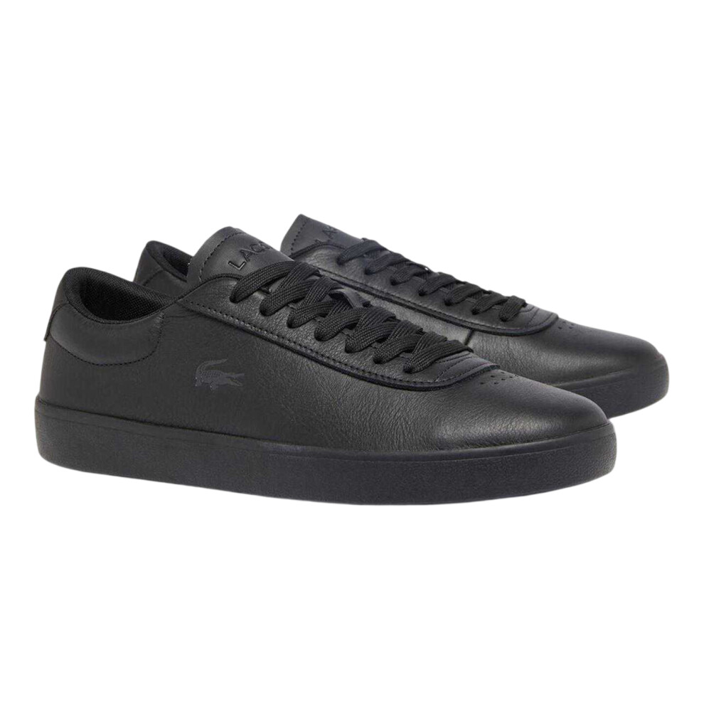 Lacoste (8 Uk, ) Mens Baseshot Leather Flat Trainers Black
