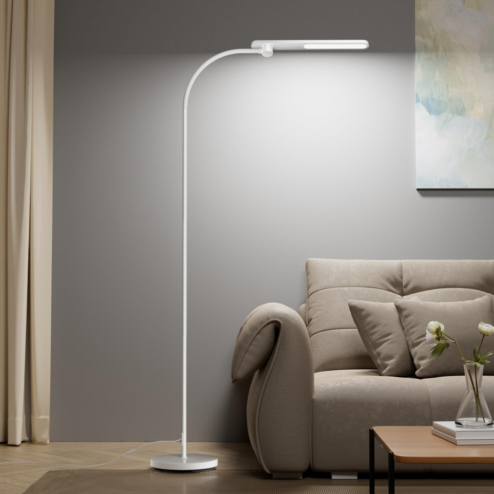 Honeywell Led Floor Lamp,F4 Sunturalux Eye-Caring Floor Lamps For Living Room, Super Bright Stepless Dimmable Tall Standing Lamp, Modern Gooseneck