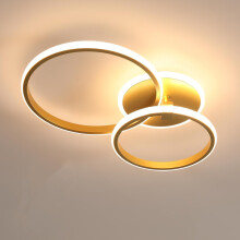 Comely LED Ceiling Lamp Modern, 42W 4700LM Gold Chandeliers Ceiling Lights, Round LED Ceiling Lamp for Living Room Bedroom Dining Room Office, 3000K