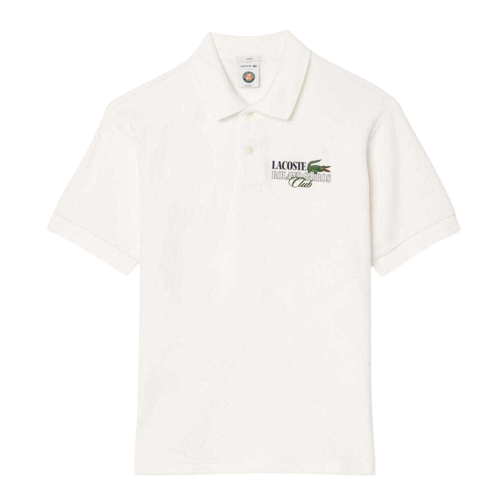 Lacoste (S, ) Unisex Adult Roland Garros Edition Terrycloth Tennis Polo Shirt Cream