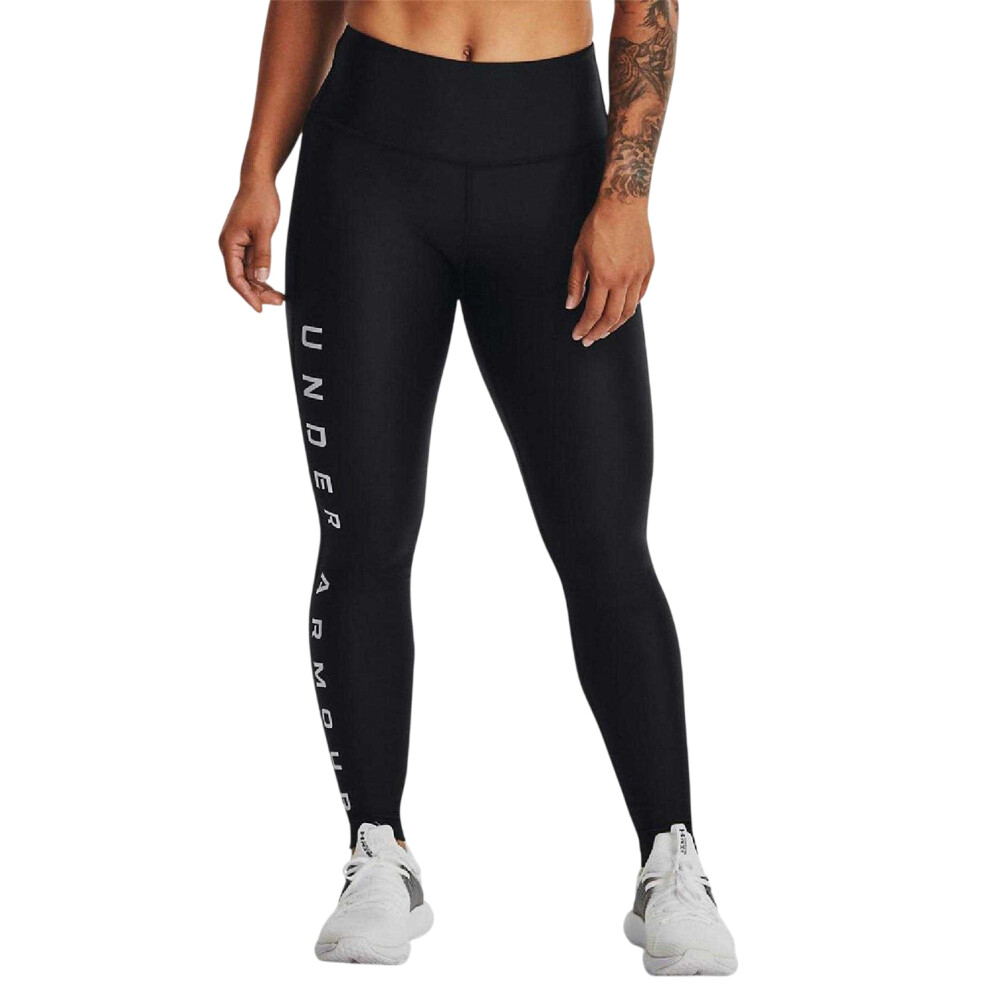 Under Armour (8 Uk - 10 Uk, ) Womens/Ladies Heatgear Reflective High Waist Leggings Black