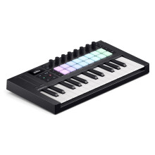 Novation Launchkey Mini 25 [MK4] — Portable 25 Mini-Key, USB, MIDI Keyboard Controller with DAW Integration. Chord Mode, Scale Mode, Drum Pads, and