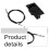 1set Black Aluminium Alloy Replacement Pull Handles with 85cm Cable for Deck Chairs and Garden 1