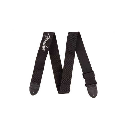 Fender Fender Guitar Strap, Polyester Webbing with Grey Logo, Adjustable 33”-53”, Black