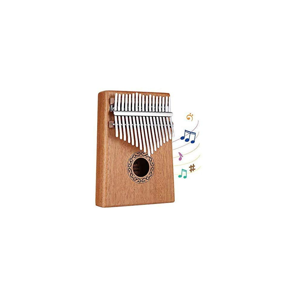 Dripex Kalimba 17 Keys Thumb Piano With Study Instruction And Tune Hammer, Finger Marimba Instrument For Music Lover Beginners(Mahogany)