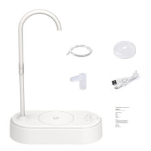 Water Bottle Pump Desktop Electric Water Dispenser Type-C Charging Portable Automatic Desktop Water Pump White