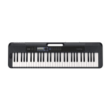 Casio CT-S300AD 61 Touch-Sensitive Keys, Pitch-Bend Wheel Portable Electronic Keyboard in Black with AC Adapter Included