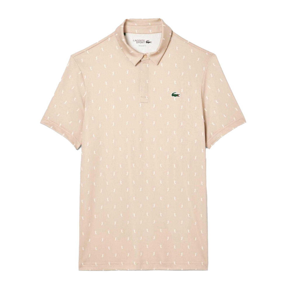 Lacoste (L, Beige) Mens Uv Protection Regular Polo Shirt Cream,Multicoloured