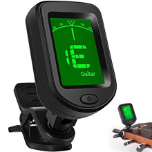 Guitar Tuner Clip On - Digital Tuners for Acoustic Guitar, Electronic Guitar, Bass, Violin, Ukulele - Lightweight, Accurate and Essential Musical Acc
