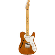 Squier by Fender Classic Vibe '60s Telecaster Thinline Electric Guitar, Inspired by 1960s semi-hollow Telecasters, Maple Fingerboard, Natural Finish