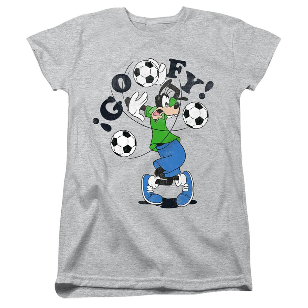 Disney (Xxl, Athletic Heather) Womens/Ladies Goofy Football T-Shirt Multicoloured