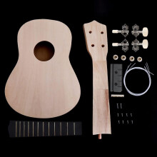 OriGlam 21 Inch DIY Ukulele Kit, Make Your Own DIY Kit, Soprano Hawaii Ukulele, Hawaii Guitar Handwork with Installation Tools for Friends, Family, A