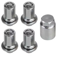 00276-00900 00276-00901 4Nuts+1Key Anti-Theft 45MM Height Wheel Lock Lug Nuts Set for M14/M12 X1.5