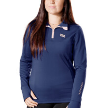 (XL, Navy/Rose Gold) Firefoot Childrens/Kids Birkby Fleece Lined Base Layer Top