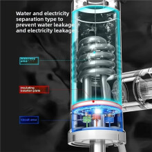 Chauffe-Eau Électrique, Robinet de Cuisine Sans Réservoir, Chauffe-Eau Instantané, Mitigeur Chauffant, Affichage Numérique, Prise UE