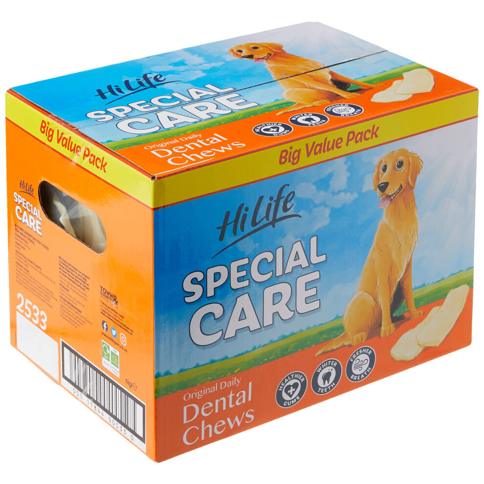 Photos - Other for Cats HiLife Special Care Original Daily Dental Chews for Dogs, For Healthier Gums, Whiter Teeth & Fresher Breath, Help Reduce Tartar Bui 