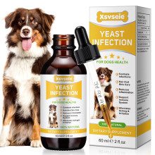 Yeast Infection Treatment for Dogs, Natural Dog Yeast Infection Treatment Drops for Itchy Dog Skin Relief, Allergy Relief, Dog Ear Infection, Inflamm