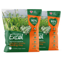 Burgess Excel Long Stem Timothy Feeding Hay, 2kg – Long Stem Feeding Hay for Rabbits – 100% Natural Ingredients, Dust Extracted (Pack of 2)