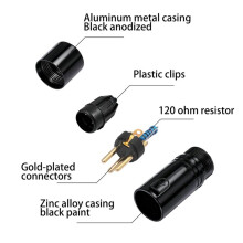 2pcs 3Pin 120 Ohm XLR Terminator DMX Terminal Adapter for DMX512 Lighting and Audio Systems