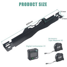 Toe Alignment Tool with Toe Plates, 2 Tape Measures & Digital Angle Finder - Accurate Fast Wheel Alignment for Most Cars