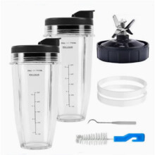 Replacement 24 Oz Blender Cups with Lid for Nutri  Auto IQ BL450 BL480 NN102 1000W Blender Accessories