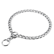 PETTOM Dog Chain Collars Strong Iron Metal Dog Choker Silver Plating No Pull Pet Collar Chain for Medium Dogs Training Walking - Diameter 3.5mm Lengt