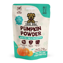 True Dog Pumpkin Powder with Pre, Pro & Postbiotics 100g | Natural Pumpkin Puree Powder for Dogs, Digestive Supplement, Stool Firming, High Fibre Dog