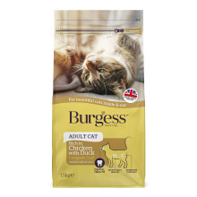 Burgess Adult Cat Food British Chicken and Duck 1.5kg (pack of 2)