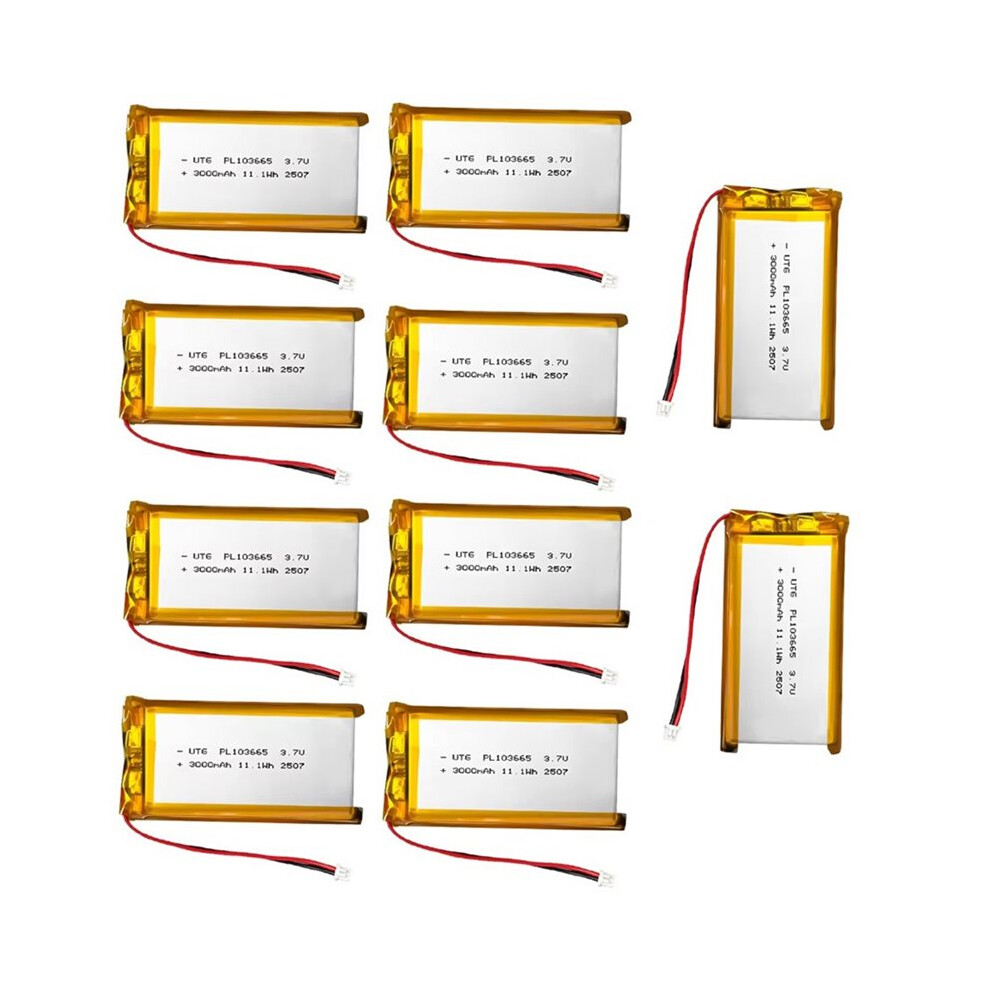 Photos - Battery 10Pcs for Heltec V4 3.7V Lipo 3000Mah PL103665 Lithium Li Polymer Batteries for T114 V2 LoRa 32 V3