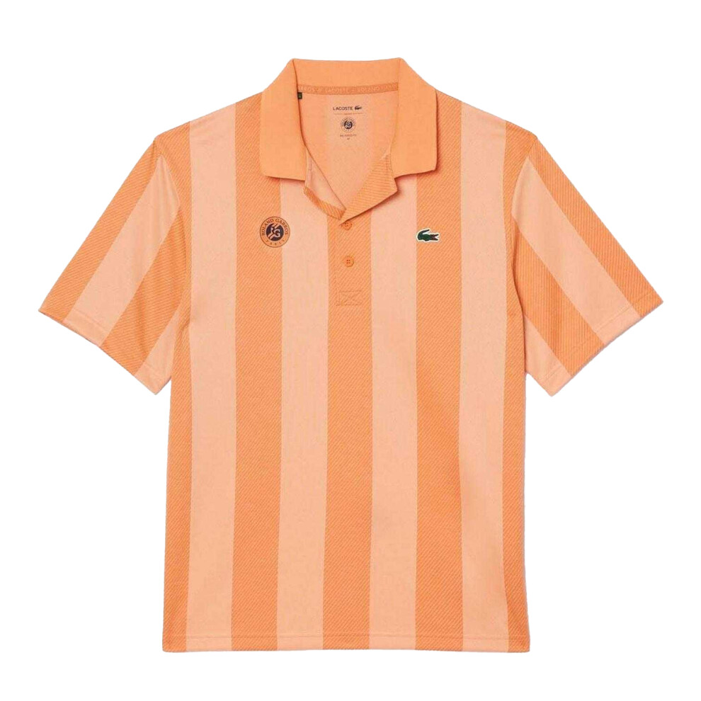 Lacoste (S, ) Mens Roland Garros Edition Relaxed Fit Tennis Polo Shirt Orange