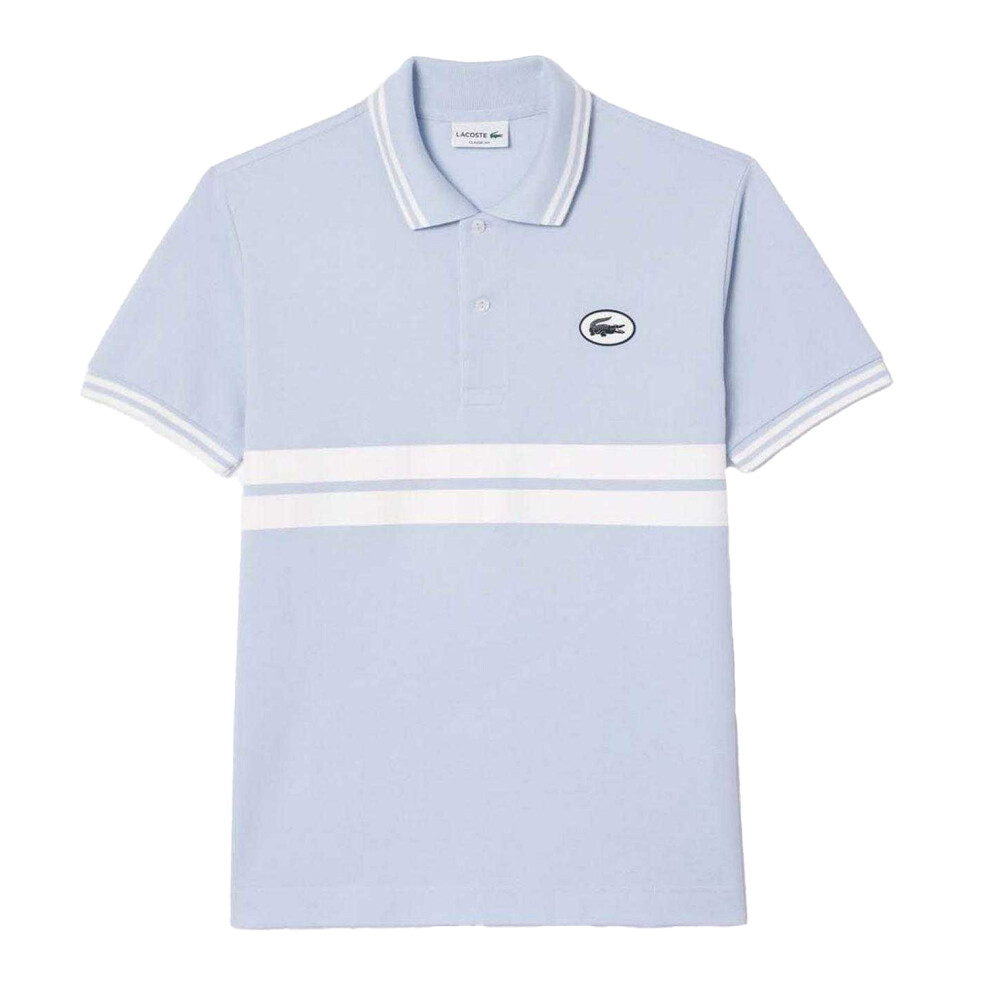 Lacoste (S, ) Mens Original L.12.12 Striped Organic Cotton Classic Polo Shirt Multicoloured