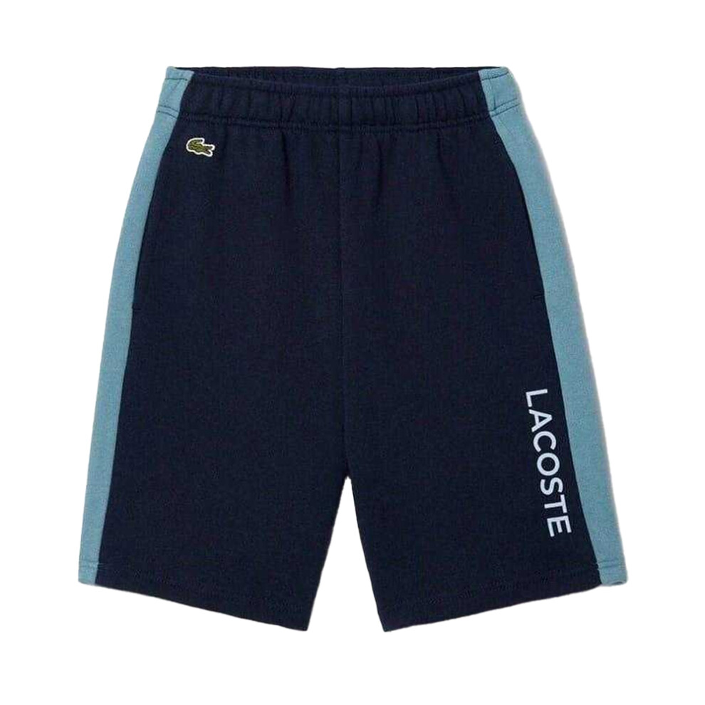 Lacoste (8 Years, Navy) Childrens/Kids Fleece Colour Block Sweat Shorts Blue,Multicoloured