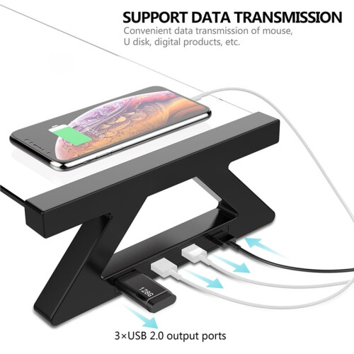 Support de Bureau pour Écran D'Ordinateur avec 4  USB, Capacité de Charge de 60 Kg, Support de Bureau et Rack de Rangement 2