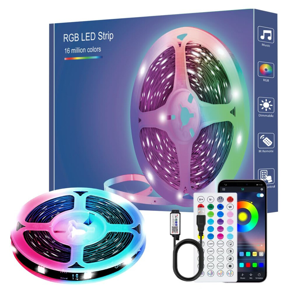 Tk99sw Led Strip 2M, Led S With Smart App Control Remote, Music Sync Color Changing, 5050 Rgb Diy Color Changing Led Strip S, Tv Back Light 7604560551601