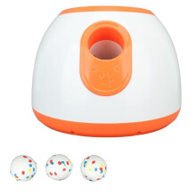 Automatische Ballenwerper voor Honden - Tennisballenwerper voor Buiten, Geschikt voor Kleine Huisdieren, Amerikaanse Stekker, Oranje