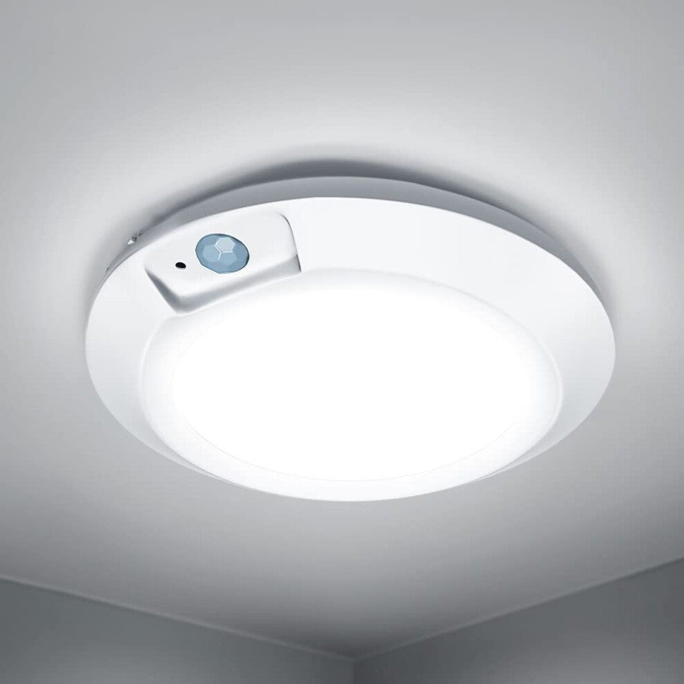 Rawnice Motion Sensor Ceiling ,Battery Operated Sensor Indoor,6.5'' Wireless Led S For Shed Loft Porch Toilet Garage Stair Hallway Cu Light 4314664934974