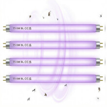 SILVION 4-Pack T8 15W UVA Fly Killer Bulbs with 4 Starters (18 Inch / 450mm) - High-Intensity 365nm Replacement Tubes for 30W Bug Zappers - Compatibl