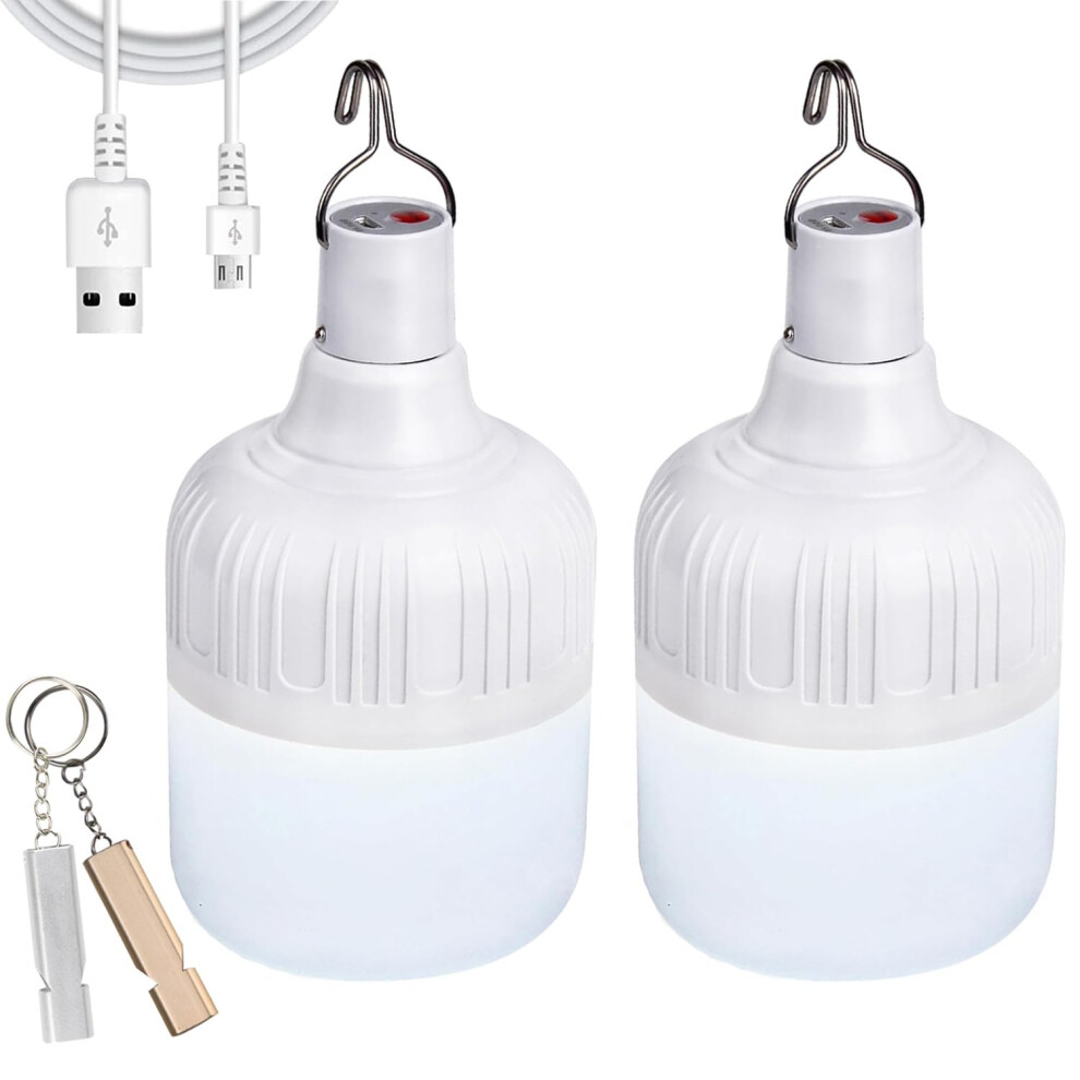 2Pcs Camping S,Camping Lantern Led Work Bulb Usb Rechargeable Ing Dimmable,30W 2000 Lumens 5 Ing Modes,Portable Tent For E Light 7757177316023