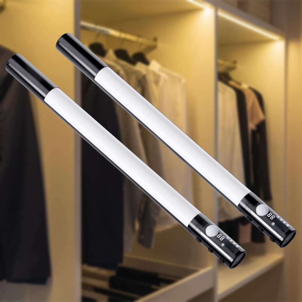 Quntis Under Cabinet Kitchen S Motion Sensor, 38Cm Rechargeable Battery Cupboard 3 Modes, 3 Color Temp, Led Display Wardrobe Strip S Light 8047326455505