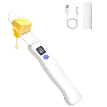 Wiederaufladbares, Beheizbares Buttermesser mit Einstellbarer Temperatur, Klinge Aus Edelstahl, zum Schnellen Schmelzen Von Hartkäse