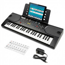 RockJam 49 Key Keyboard Piano with Power Supply, Sheet Music Stand, Piano Note Stickers & Simply Piano Lessons.