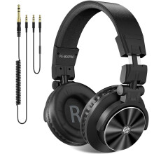 Ortizan Wired Over Ear Headphones - Studio Headphones - Professional 40khz Hi-Res Stereo - Recording DJ Headphone Audio Monitors- 1/4 To 3.5mm Audio