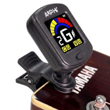 GT100 AUPHY Rechargeable Guitar Tuner Clip on for Guitar Ukulele Violin Bass Banjo Mandolin etc,440Hz Chromatic Tuner with LED Display & Auto Shut Of
