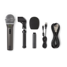 SAMSON Q2U Recording and Podcasting Pack - USB/XLR Dynamic Microphone with Accessories (Includes Mic Clip, Desktop Stand, Windscreen and Cables), 16-