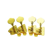 Guyker Bass Tuners (4 for Left) - 1:20 Ratio Open Gear Tuning Key Pegs Machine Head Replacement for Electric Jazz Guitar Bass or Precision Instrument