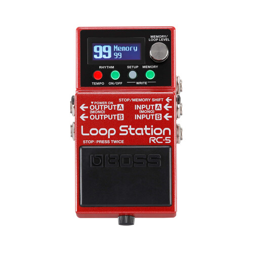 BOSS RC-5 Loop Station | Advanced Looping Features in a Compact Pedal | 32-Bit AD/DA and 32-bit Floating-Point Processing | 13 Hours Record Time | Mu